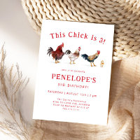Poulet De La Ferme Cette Fête D'Anniversaire De Po