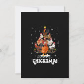 Invitation Poulet Noël Joyeux Chickmas Père Noël Casquette F (Devant)
