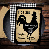Invitation Poulet rustique I DO BBQ Douche Couple