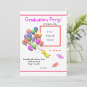 Invitation Poulets et ballons Jardin d'enfants Diplôme de pho (Debout devant)