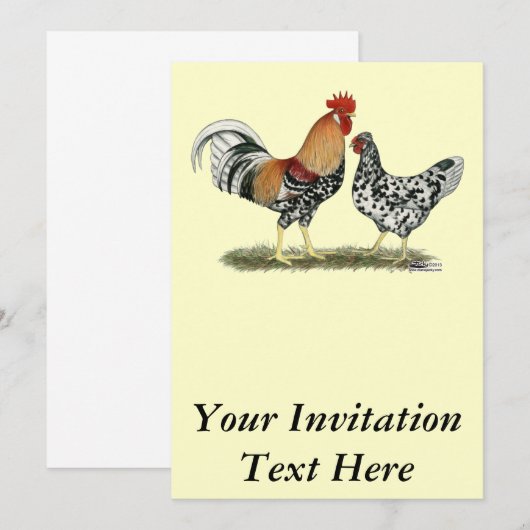 Invitation Poulets islandais (Devant / Derrière)