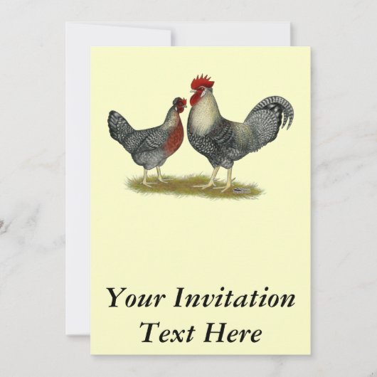 Invitation Poulets Legbar à la crème (Devant)