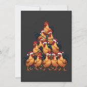 Invitation Poulets sapin de Noël Joyeux Noël Funny Noël (Devant)