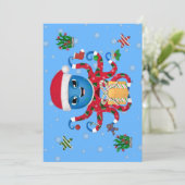 Invitation poulpe de Noël (Debout devant)