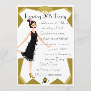Invitation Poupée Art déco