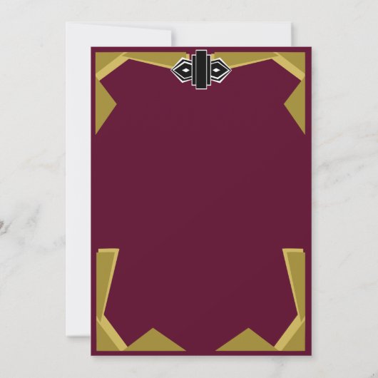 Invitation Poupée Art déco (Dos)