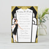 Invitation Poupée Art déco (Debout devant)