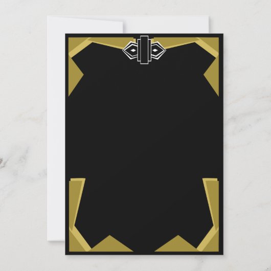 Invitation Poupée Art déco (Dos)