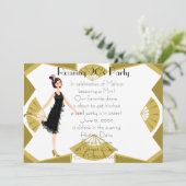 Invitation Poupée Art déco (Debout devant)