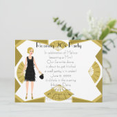 Invitation Poupée Art déco (Debout devant)