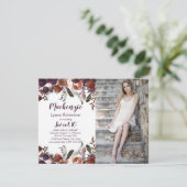 Invitation Poupée d'aubergine rhum Roses Photo Sweet 16 (Debout devant)