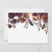 Invitation Poupée d'aubergine rhum Roses Photo Sweet 16 (Dos)