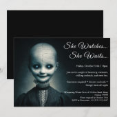 Invitation Poupée de porcelaine Halloween Costume Party Invit (Devant / Derrière)