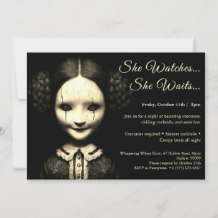Invitation Poupée de porcelaine Halloween Costume Party Invit