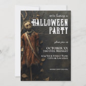 Invitation Poupée Épouvantail Créatif pour Fête d'Halloween (Devant)