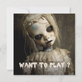 Invitation Poupée hantée (Devant)