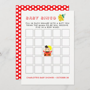 Invitation Poupée Humpty Nursery Rhyme Baby shower mignon Bin