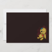 Invitation Poupée ragdoll de vaudou avec boutons, patchs et é (Dos)