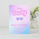 Invitation Poupée rose Malibu Fille Allons faire la fête Anni (Debout devant)