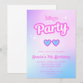 Invitation Poupée rose Malibu Fille Allons faire la fête Anni (Devant / Derrière)
