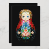 Invitation Poupée russe unique (Devant / Derrière)