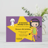 Invitation Poupée Voodoo - choisir la couleur arrière - plan (Debout devant)