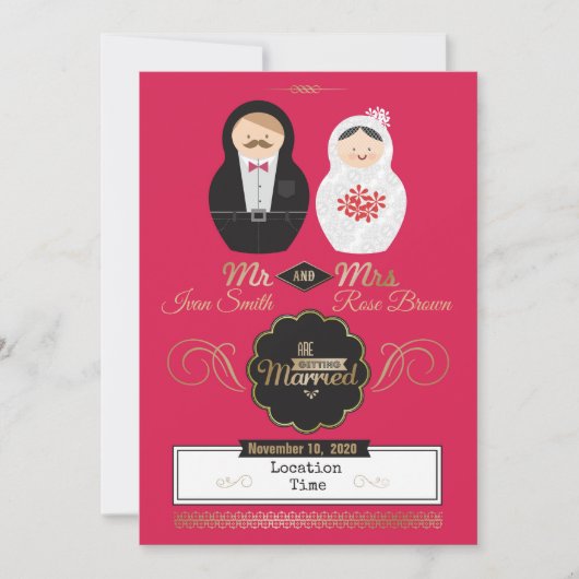 Invitation Poupées d'imbrication (Devant)