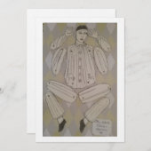 Invitation Poupées en papier italiennes - Trois (Devant / Derrière)