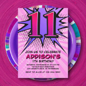 Invitation pour 11e anniversaire de Superhero Girl