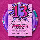 Invitation pour 13e anniversaire de Superhero Girl