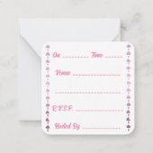 Invitation pour 16 ans douce (Dos)