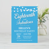 Invitation pour 18 ans Bleu Fabuleux (Debout devant)