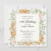 Invitation pour 18 ans dans des couleurs d'automne (Devant)