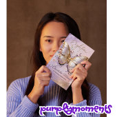 Invitation pour 18 ans Papillon Doré Floral