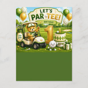 Invitation pour 1er anniversaire de golf