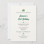 Invitation pour 1er anniversaire | Saint-Patrick c (Dos)