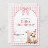 Invitation pour 1er anniversaire Thème Canard Ging (Devant)