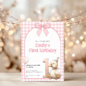 Invitation pour 1er anniversaire Thème Canard Ging