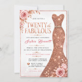 Invitation pour 20 ans 'Twenty & Fabulous' (Devant)