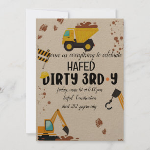 Invitation pour 3ème anniversaire sale