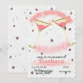 Invitation pour 40ème anniversaire Cocktail Rose (Devant / Derrière)