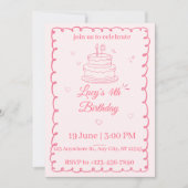 Invitation pour 4ème anniversaire fille (Devant)