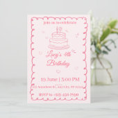 Invitation pour 4ème anniversaire fille (Debout devant)