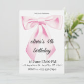Invitation pour 4ème anniversaire fille (Debout devant)