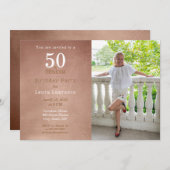 Invitation pour 50 ans Anniversaire Fabulueuse Ros (Devant / Derrière)