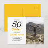Invitation pour 50 ans d'anniversaire fabuleux (Devant / Derrière)