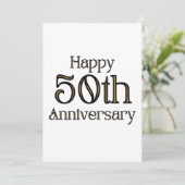 Invitation pour 50 ans de mariage (Debout devant)