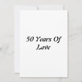 Invitation pour 50 ans de mariage (Dos)