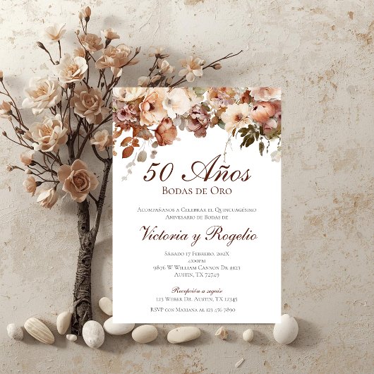 Invitation pour 50 ans de mariage
