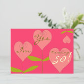 Invitation pour 50e anniversaire amusant (Debout devant)